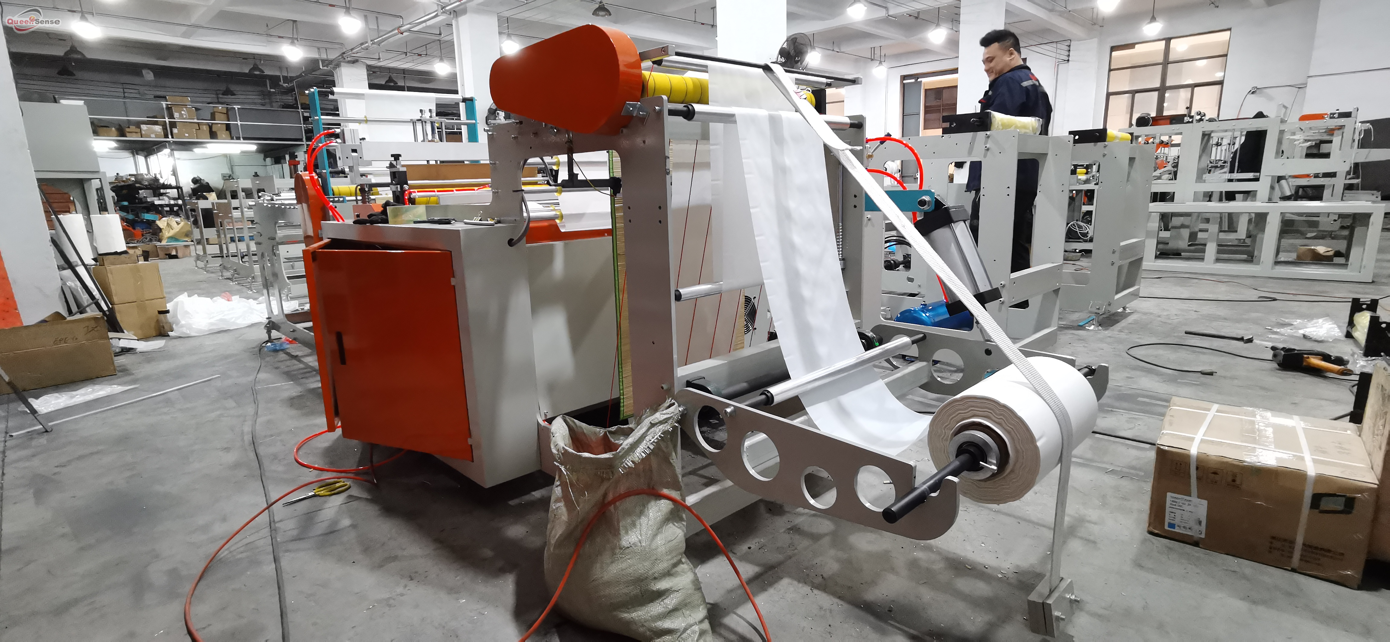 Double Line High Speed Rolling Bag Making Machine